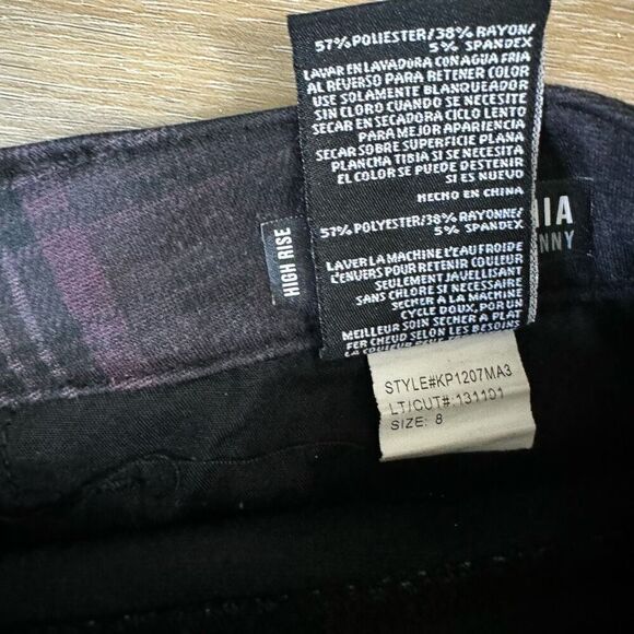 Kut from the Kloth Plaid Ankle Pants - Black and Gray - Picture 8 of 8